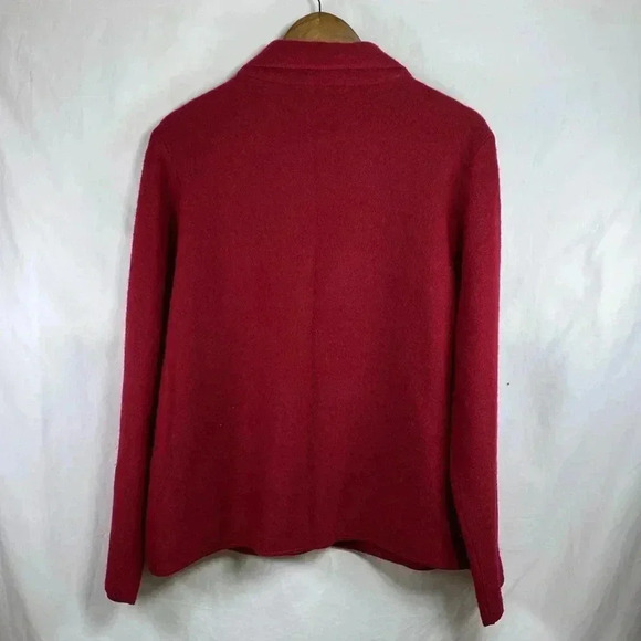 Jane Ashley Red Wool Blend Two Button Blazer in Size XL. - Picture 4 of 10